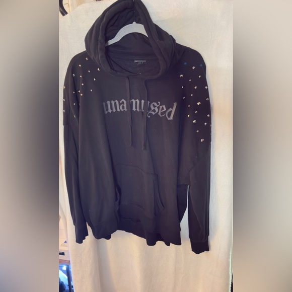 Torrid Unamused Relaxed Fit Cozy Fleece Studded Hoodie - Picture 1 of 10